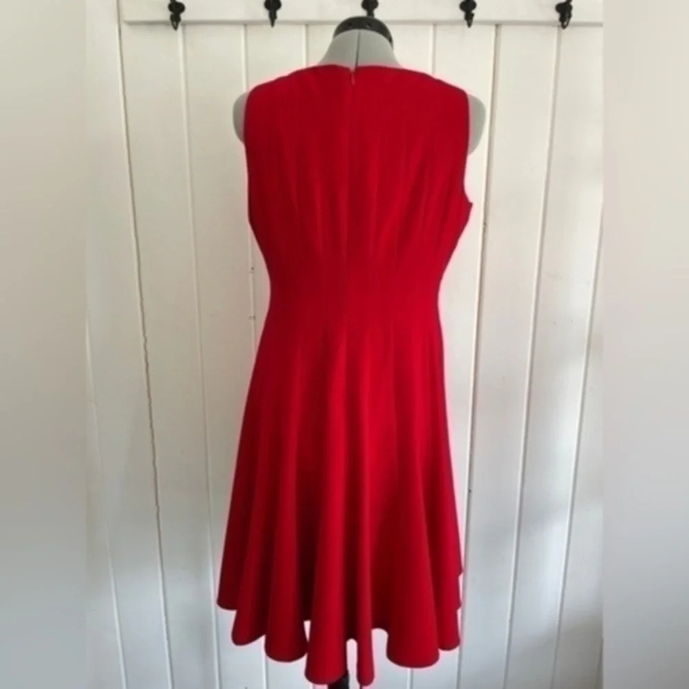 Calvin Klein Paneled Fit & Flare Sleeveless Dress - Petite
